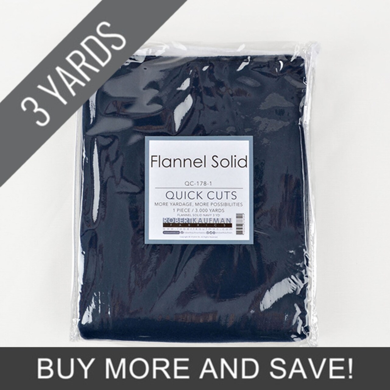 Flannel in Navy - 3 Yard Quick Cut by Robert Kaufman for Robert Kaufman (QC-178-1)